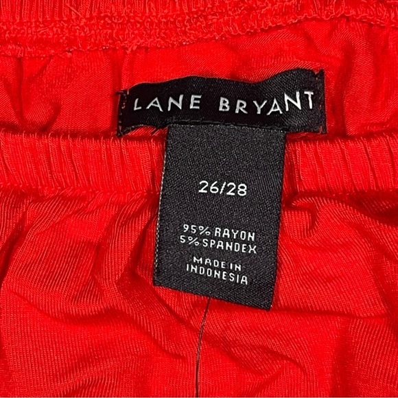 Lane Bryant Women’s Off-the-Shoulder Romper Plus Size 26/28 in Flame Scarlet - Picture 5 of 8